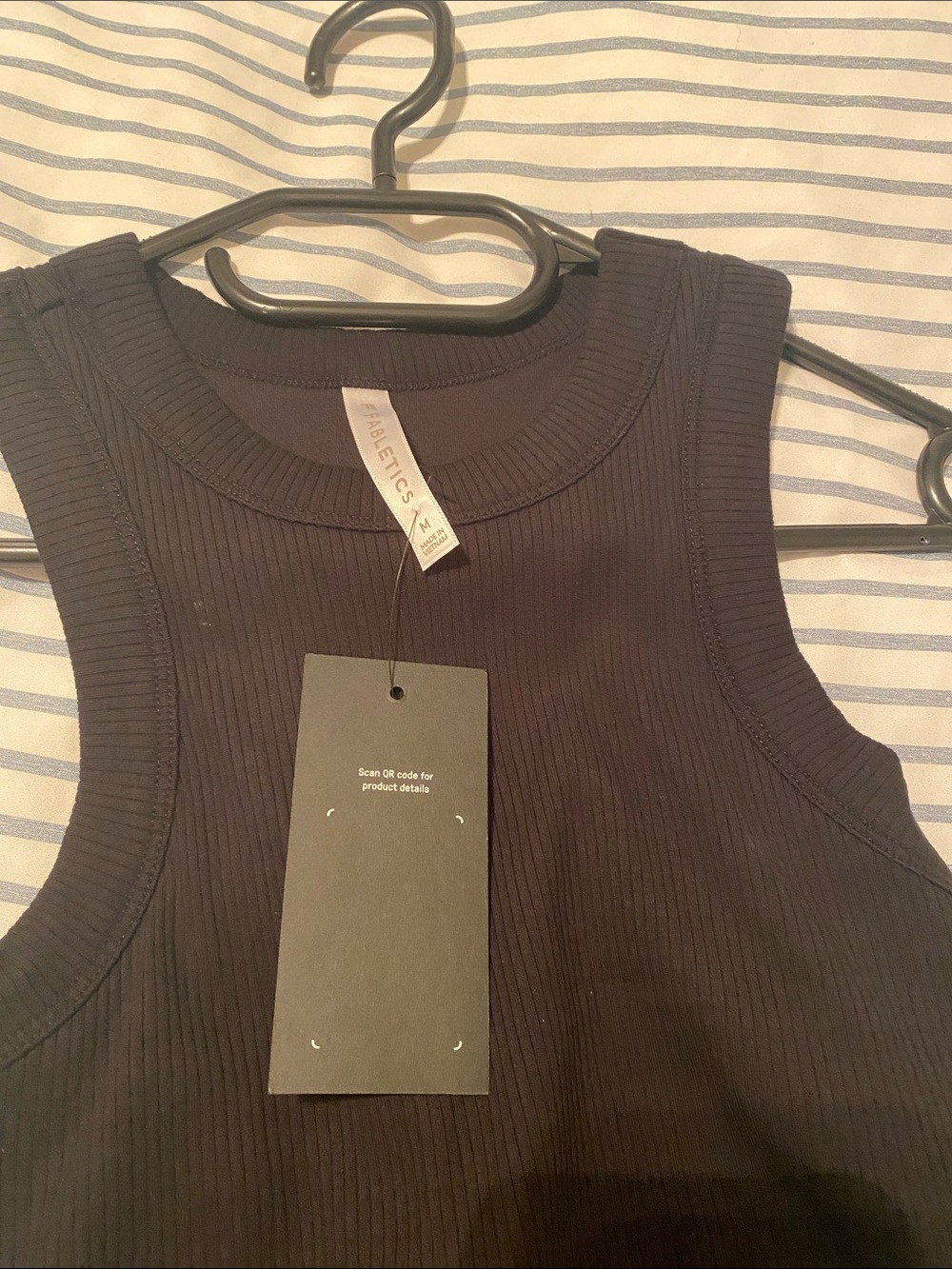 Fabletics Black Ribbed High-Neck Tank - Picture 3 of 6